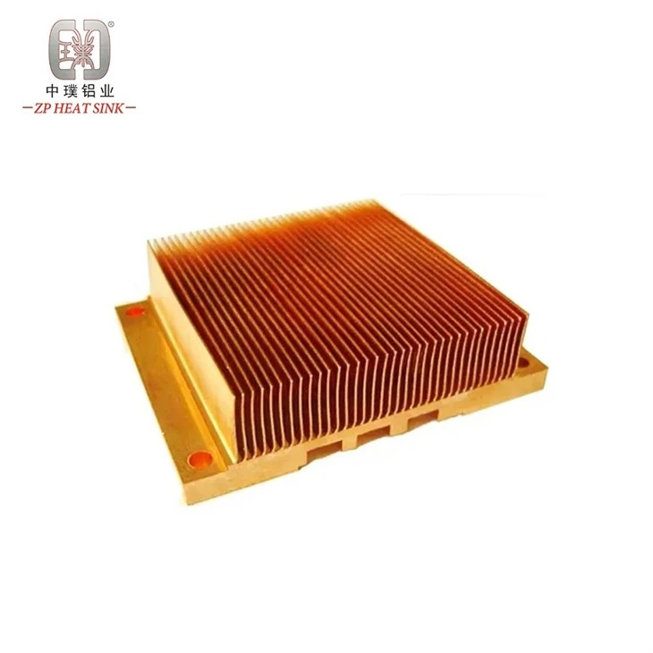 Skived Copper Finned Heat Sink