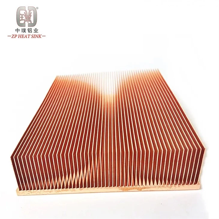 Skived Copper Finned Heat Sink