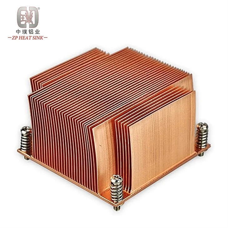 Skived Copper Finned Heat Sink