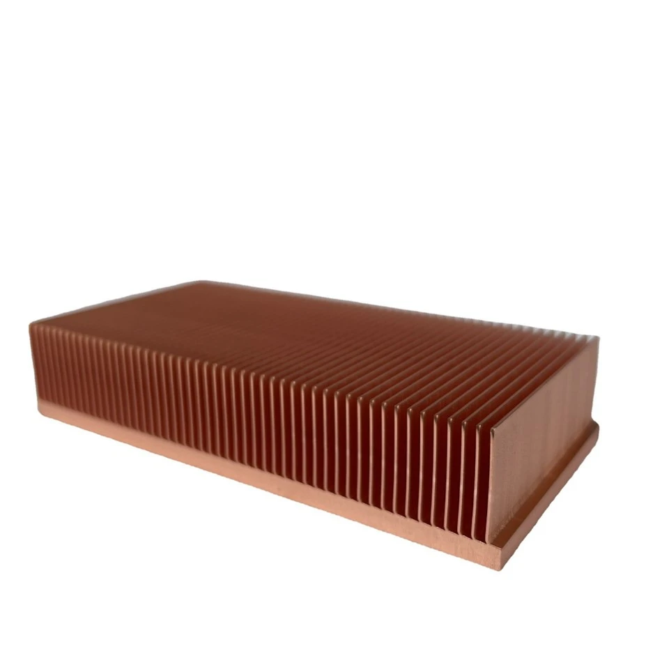 Factory Direct Supply Copper Skived Fin Heatsink - C1100 Red Copper Heatsink 100×50×20mm suppliers